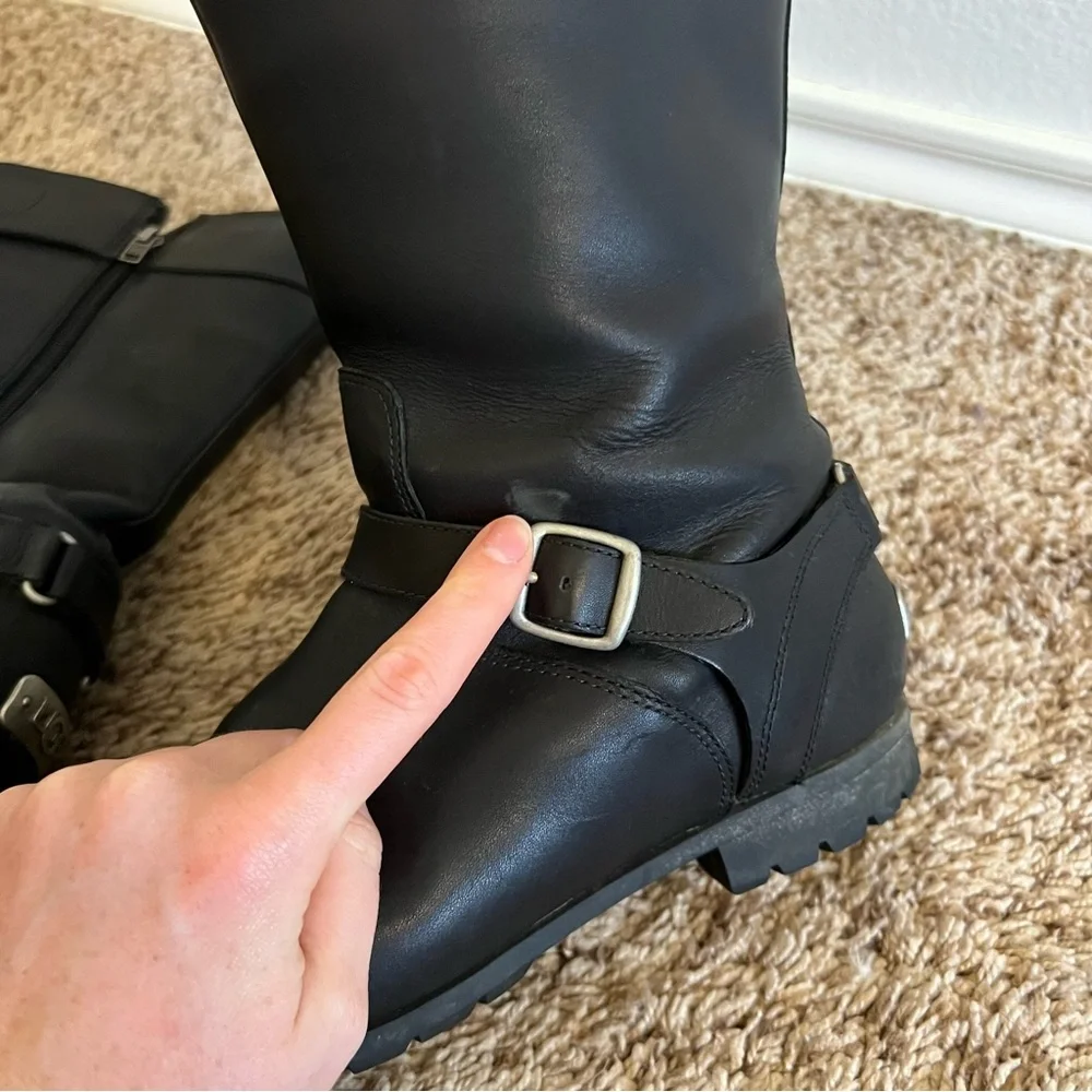 Ugg Gershwin Women's Waterproof Moto Boots in Black & Silver